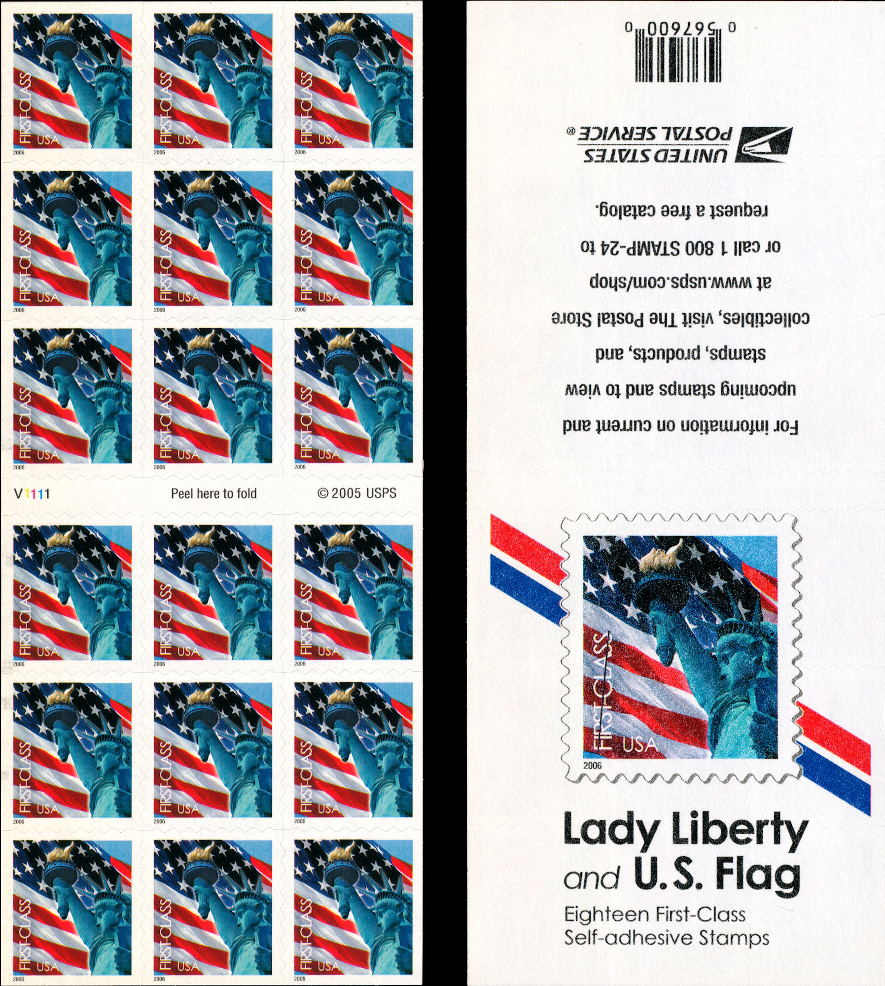 Modern U.S. Stamps Scott 3975, (39c) Rate Change Flag and Liberty (ATM)