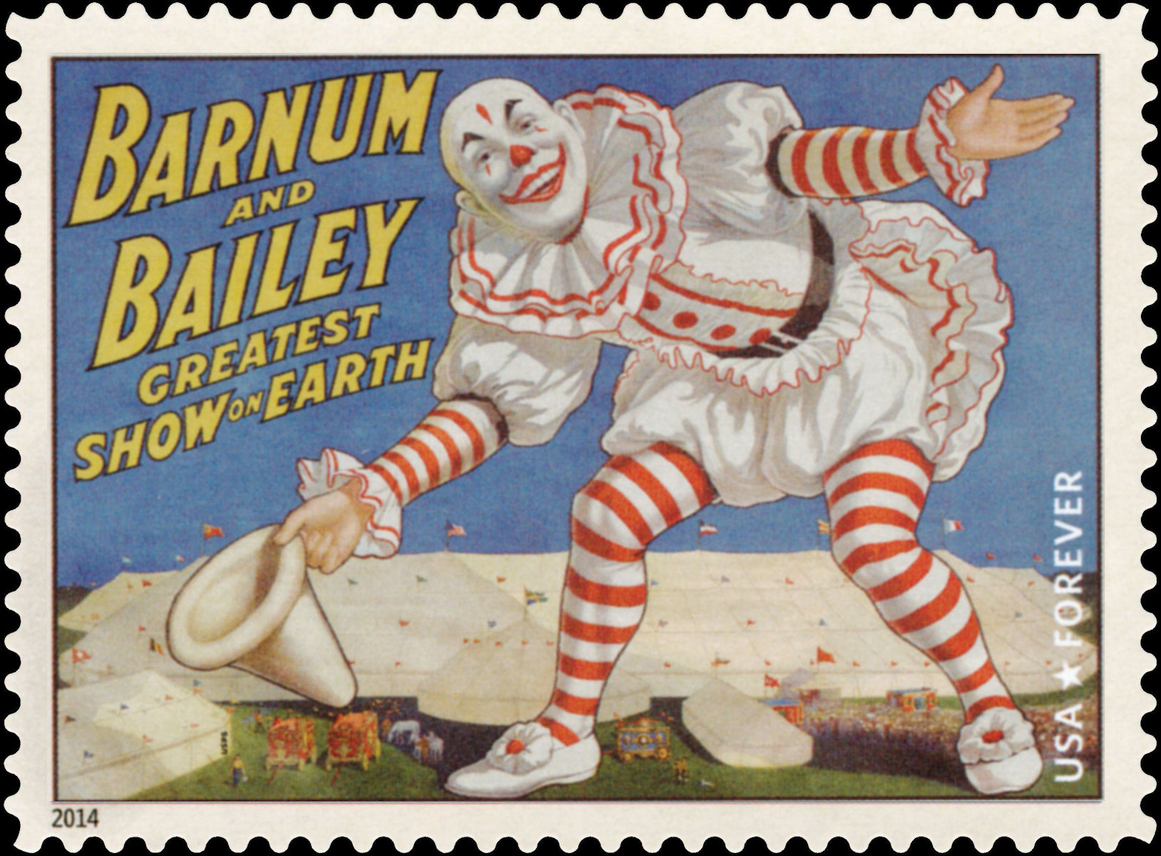 Modern U.S. Stamps: Scott 4898-4905; 4905a, Forever Vintage Circus
