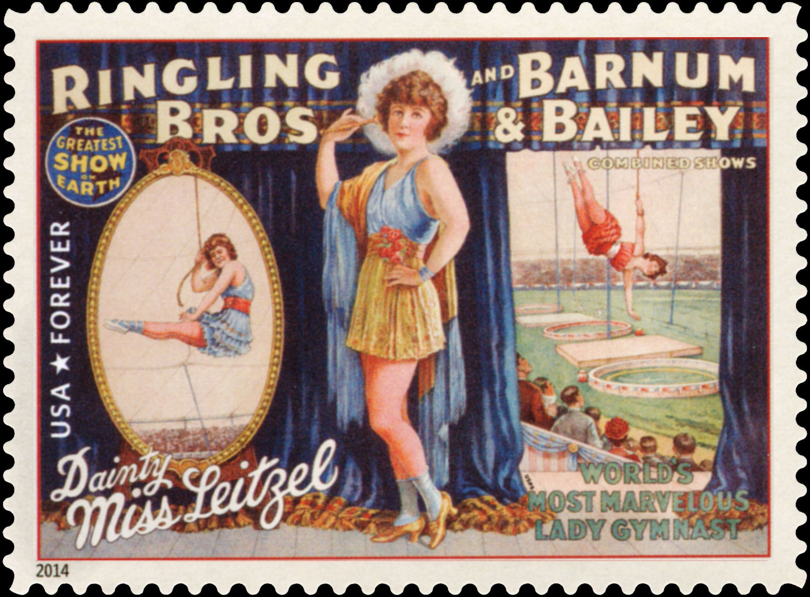 Modern U.S. Stamps: Scott 4898-4905; 4905a, Forever Vintage Circus