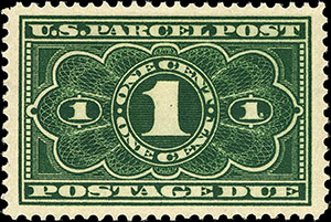 Parcel Post Postage Due Back-of-Book Stamps
