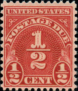 Postage Due Back-of-Book Stamps